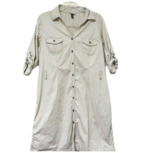 Sonoma life+style Cargo Button Down Shirt Dress Without Belt